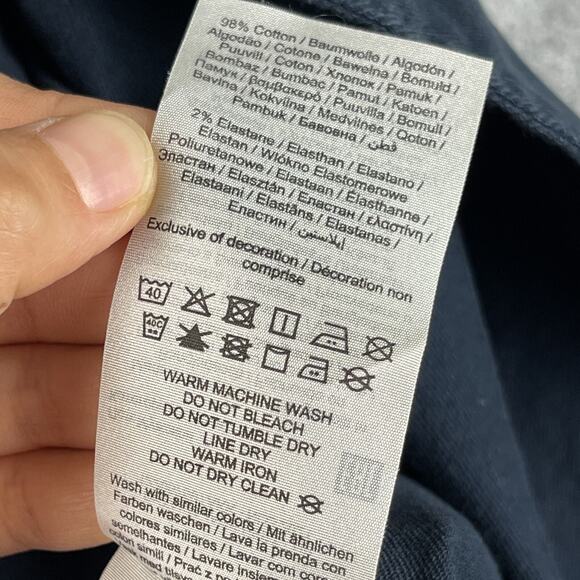 Produkt Jacket Vest Mens Large Blue Twill Cotton Button Hipster Utility Stretch - Picture 11 of 12